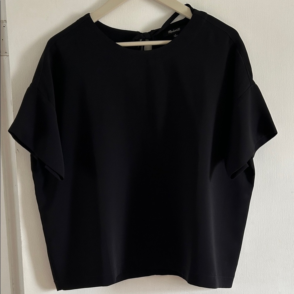 Madewell Black Women's Top with Bow